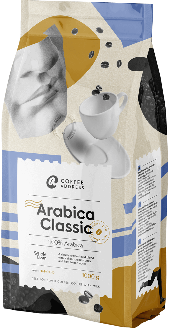 Coffee Address 100 Arabica Classic Kavos Pupelės 1 Kg Products Coffeeaddress