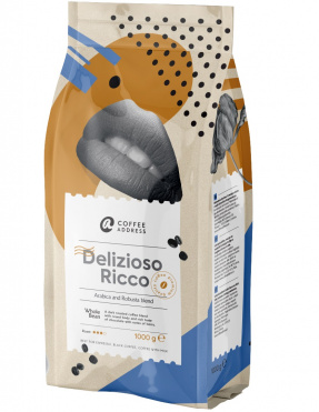 Coffee Address Delizioso Ricco kavos pupelės